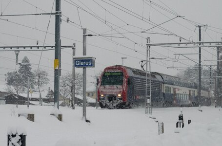 Winter swiss federal railways wintry photo