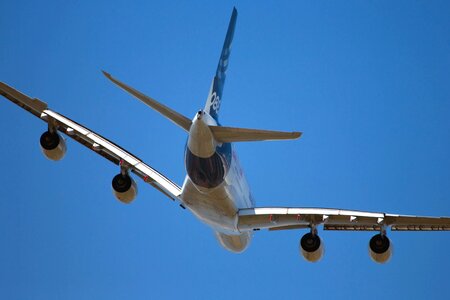 Aircraft blue sky jet photo