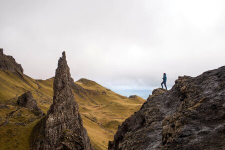 Man on the mountain photo