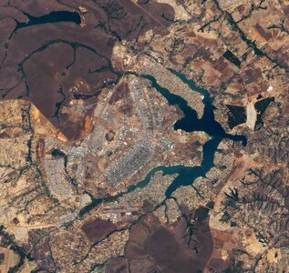 Satellite Image of Brasília, Brazil photo