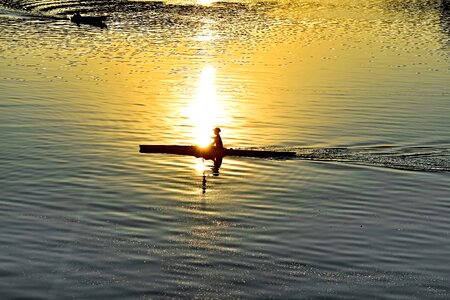 Canoe recreation reflection