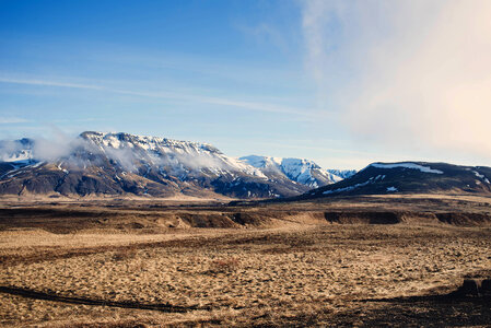 Mountains in the landscape in Iceland photo