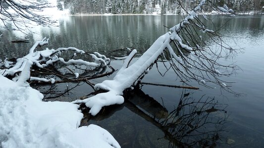Water spieglung snow
