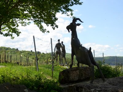Landscape goat monument
