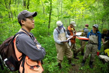 FWS employees surveying and assessing rivers and streams-1