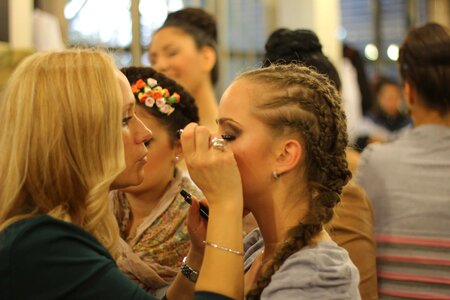 Makeup side view eyelashes