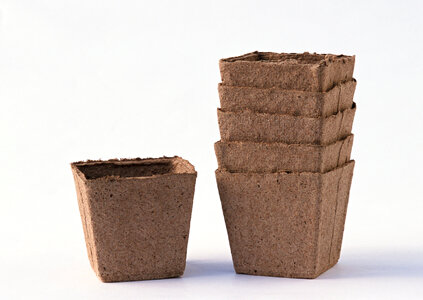 Terracotta or clay gardening pots photo