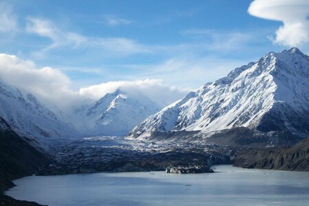 Landscape mountain glacier photo