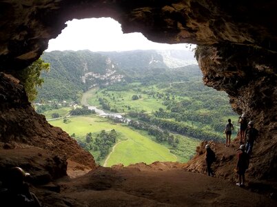 Puerto rico cave windows karst region photo