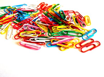 Paper clips background photo