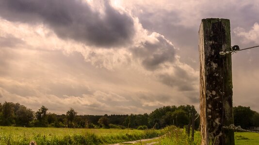 Nature dark clouds lane photo