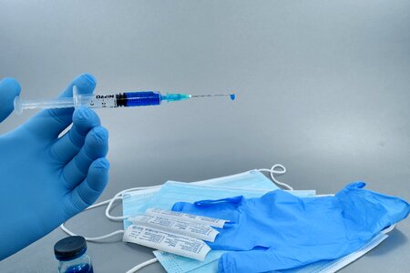 Anesthetic injection laboratory photo