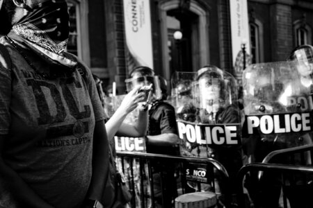 Police protest civil unrest photo