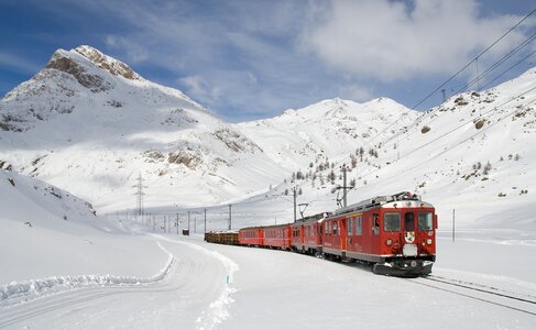 Bernina winter train photo