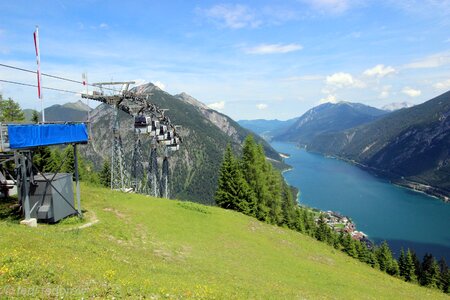 Inntal valley mountains austria photo