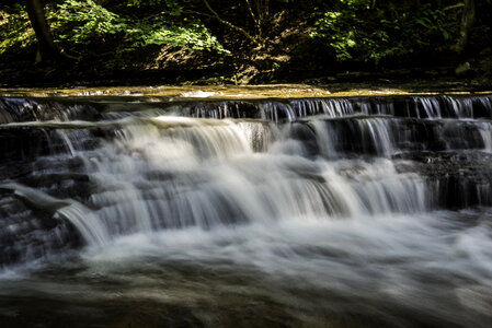 Fuller view of small waterfalls on the Cayuhoga River, Ohio photo