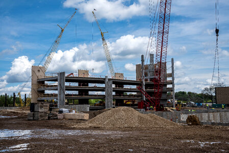 Building Construction with Cranes photo