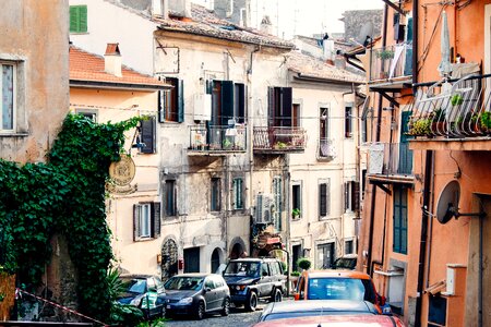 Narrow street alley photo