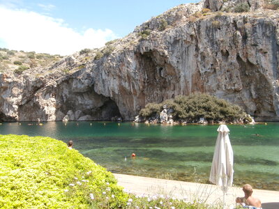Vouliagmeni, Thermal Radonic Mineral Water Lake Athen, Greece photo