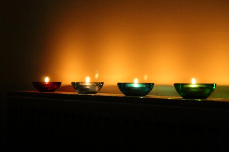Candle lights flame