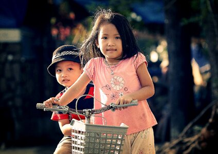 Beautiful Photo bicycle boy