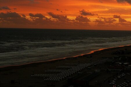 Orange yellowish sky photo