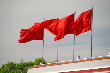 Flagpole flutter blow photo