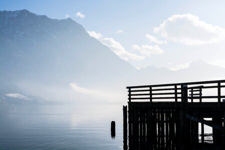 Dock calm misty