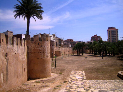 Moorish walls in Alzira, Spain
