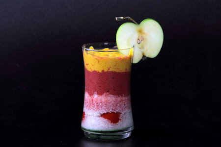 Colored Fruit Smoothie Cocktail photo