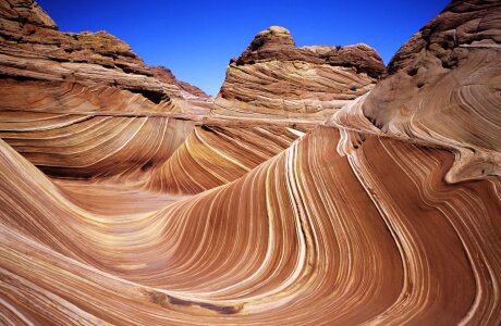 A view of The Wave an unusual geological formation in northern photo
