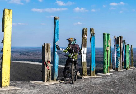 Helmet landscape machine photo