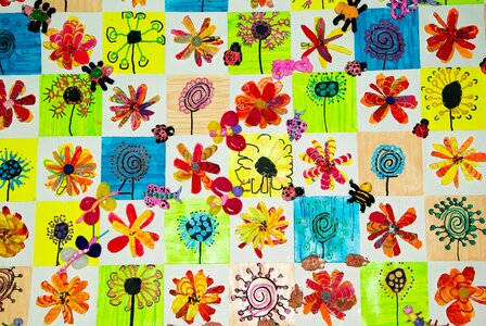 Painting coloring collage