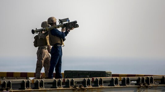 U.S. Marines assigned to Low Altitude Air Defense Platoon photo