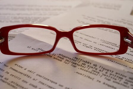 Book document eyeglasses photo