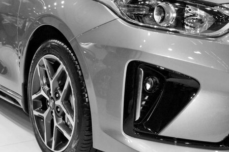 Black And White grey headlight