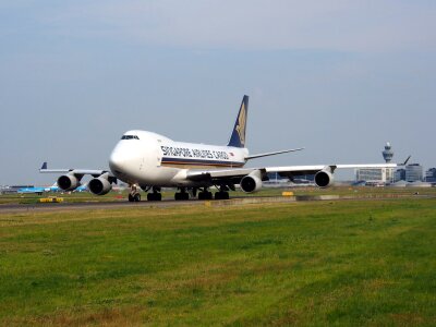 Singapore Airlines in Amsterdam airport photo