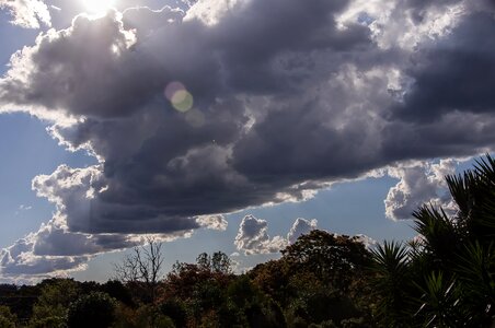 Blue dramatic line photo