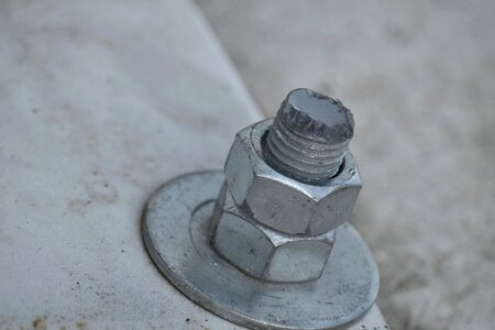 Metal metallic screw photo