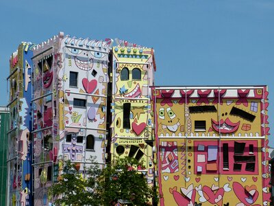 City modern facade