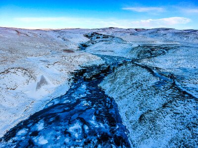 Frozen River Landscape photo