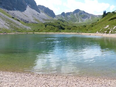 Bergsee swim alpine lake photo