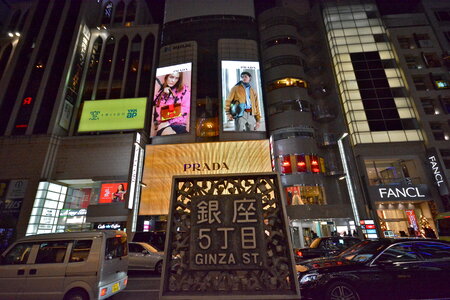 Ginza shopping district in Tokyo, Japan photo