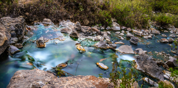 River, rapids, and waterfall in a creek in Jalisco, Mexico photo