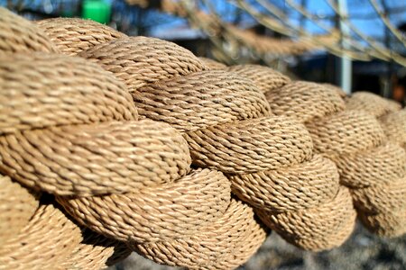 Rope fixing twisted ropes photo