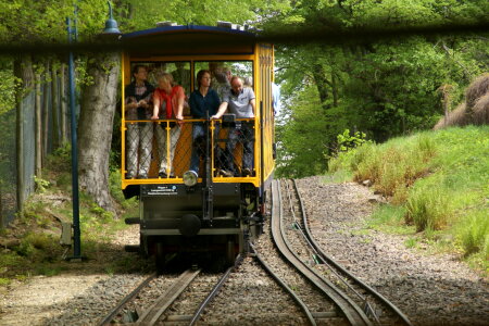 Nerobergbahn funicular railway at Neroberg in Wiesbaden photo