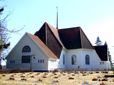 Haukipudas Church in Finland photo