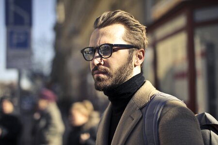 Beard Glasses Model Man photo
