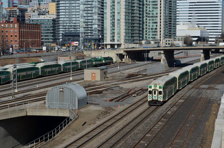 Railroad yard in Toronto photo