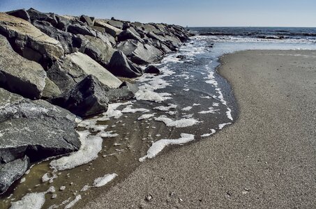 Sand rocks atlantic city photo